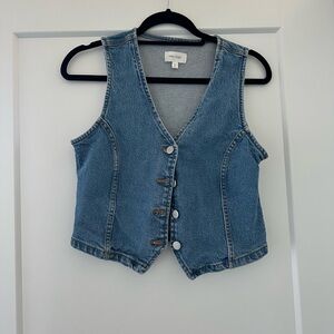 OAK + FORT Blue Denim Vest